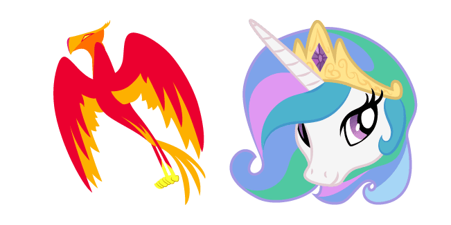 My Little Pony Princess Celestia and Philomenacustom cursor pack