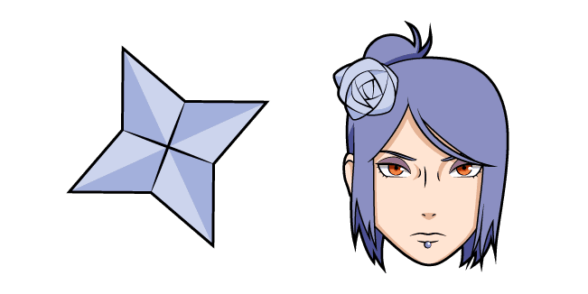 Naruto Konan and Paper Shurikencustom cursor pack