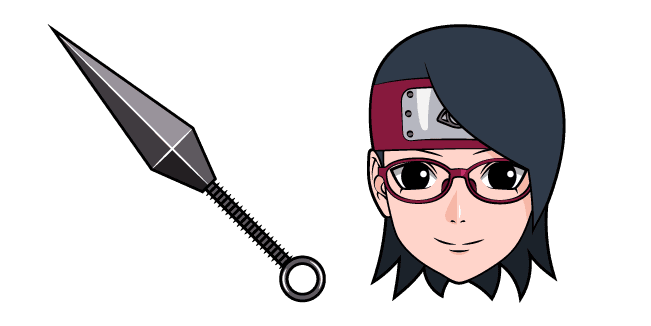 Naruto Sarada Uchiha and Shurikencustom cursor pack