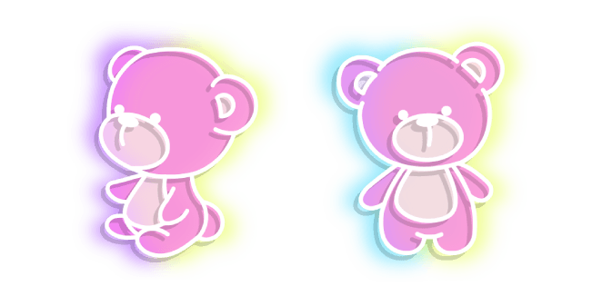 Neon Bear Pink Toycustom cursor pack