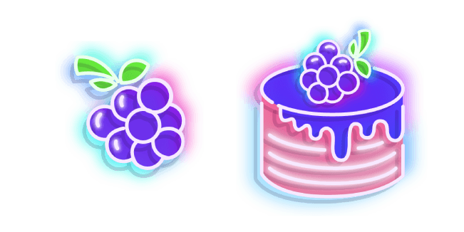 Neon Blackberry and Cakecustom cursor pack