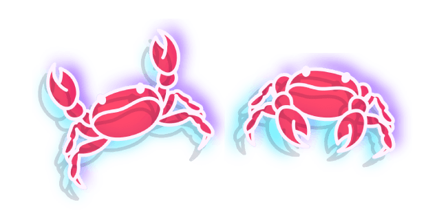 Neon Crabcustom cursor pack