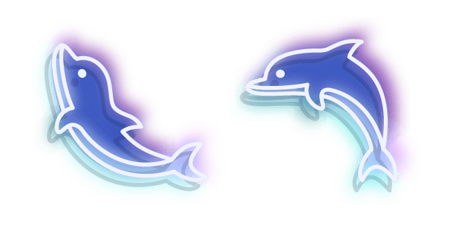 Neon Dolphincustom cursor pack