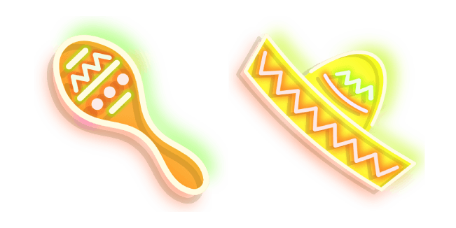 Neon Maracas and Sombrerocustom cursor pack