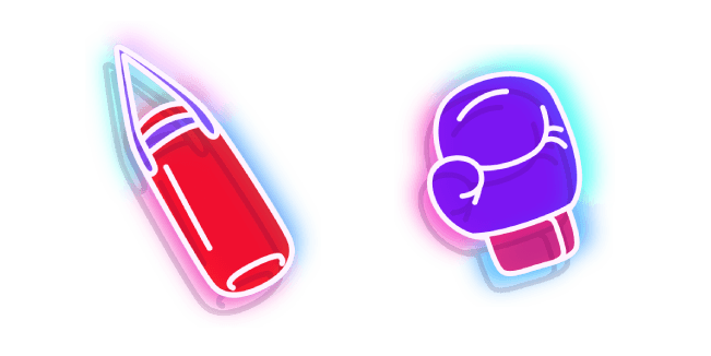 Neon Punching Bag and Boxing Glovecustom cursor pack