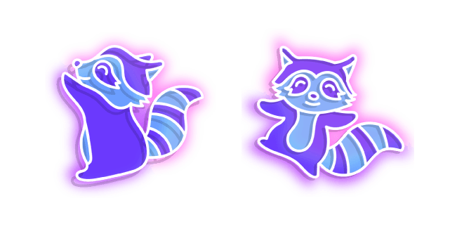 Neon Raccooncustom cursor pack