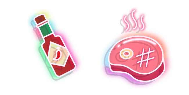 Neon Steak and Sausecustom cursor pack