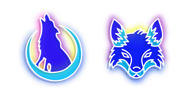 Neon Wolfcustom cursor pack