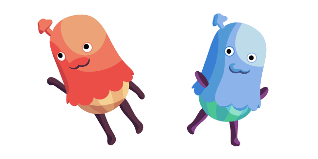 Ooblets Gullysplot and Gleamy Gullysplotcustom cursor pack