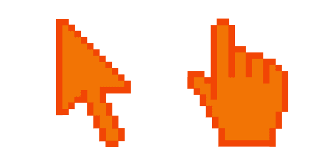 Orange Pumpkin Pixelcustom cursor pack