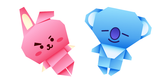 Origami BT21 Cooky and Koyacustom cursor pack