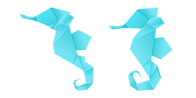 Origami Blue Sea Horsecustom cursor pack