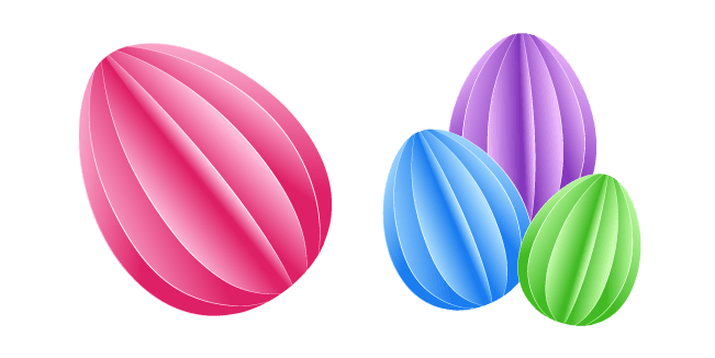 Origami Colorful Easter Eggscustom cursor pack