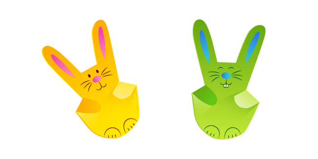 Origami Easter Bunnycustom cursor pack