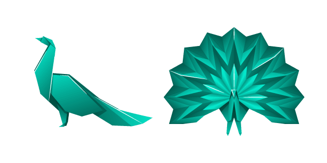 Origami Peacockcustom cursor pack