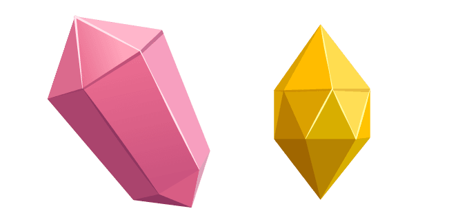 Origami Pink and Yellow Gemscustom cursor pack