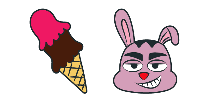 PaRappa the Rapper Gaster and Ice Creamcustom cursor pack