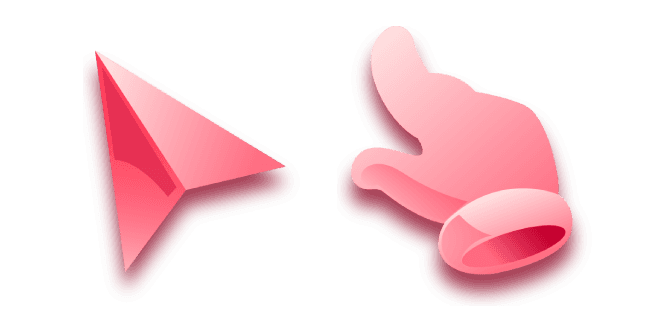 Pink Flat and Shinycustom cursor pack