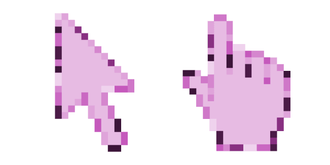 Pink Lavender Pixelcustom cursor pack