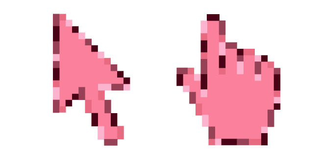 Pink-Leaf Pixelcustom cursor pack