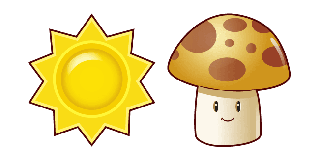 Plants vs. Zombies Sun and Sun-shroomcustom cursor pack