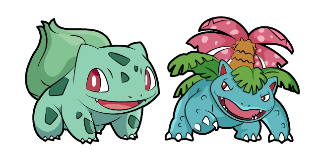 Pokemon Bulbasaur and Venusaurcustom cursor pack