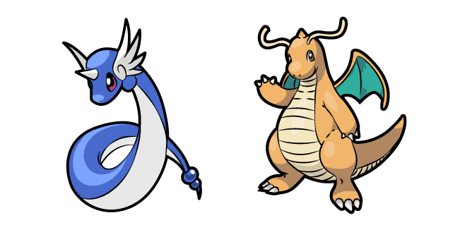 Pokemon Dragonair and Dragonitecustom cursor pack