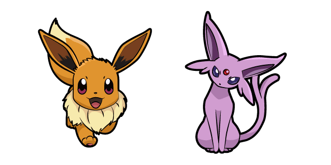 Pokemon Eevee and Espeoncustom cursor pack