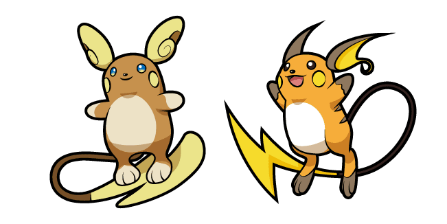 Pokemon Raichu and Alolan Raichcustom cursor pack