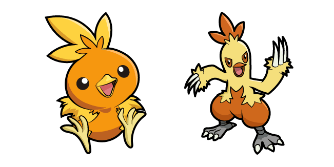 Pokemon Torchic and Combuskencustom cursor pack