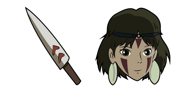 Princess Mononoke San and Daggercustom cursor pack