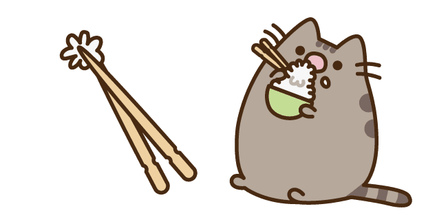 Pusheen Eating Ricecustom cursor pack