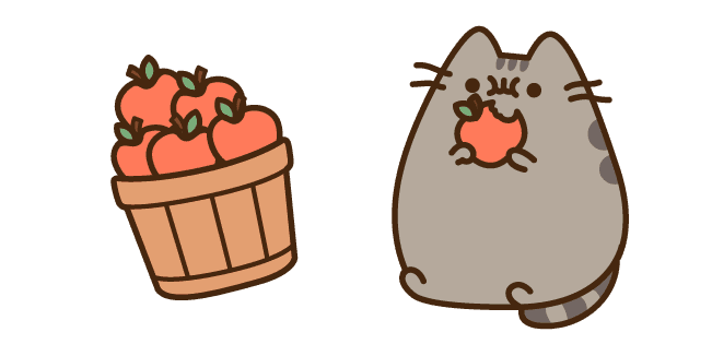 Pusheen and Applescustom cursor pack