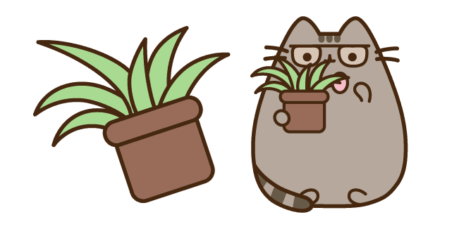 Pusheen and Plant Spring Cleaningcustom cursor pack