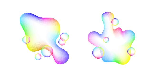 Rainbow Soap Bubblescustom cursor pack