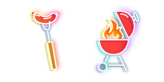 Red Hot Sausage and Grill Neoncustom cursor pack