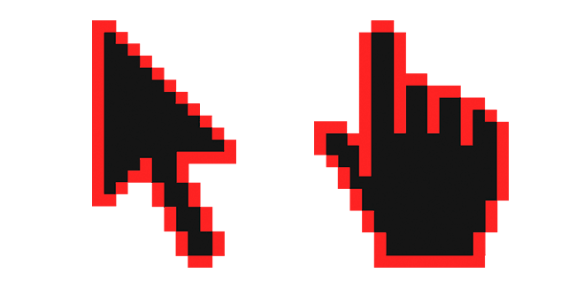 Red Orange Pixelcustom cursor pack