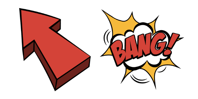 Retro Comics Arrow and Bangcustom cursor pack