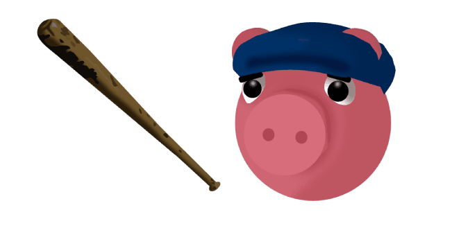 Roblox Piggy Georgie Piggy and Baseball Batcustom cursor pack