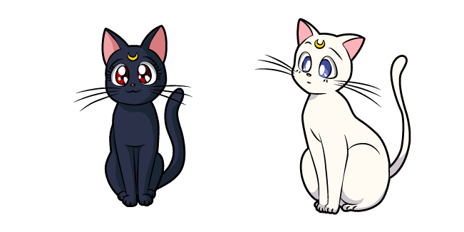 Sailor Moon Luna and Artemiscustom cursor pack