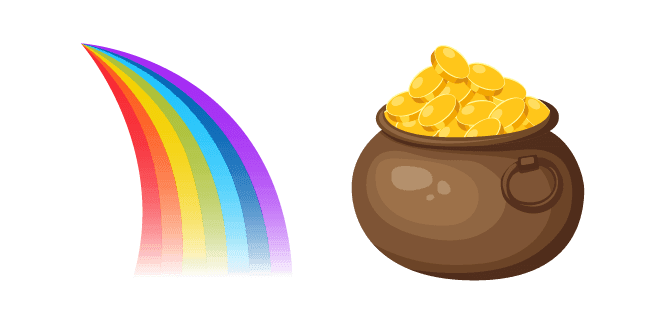 Saint Patrick's Day Rainbow and Pot of Goldcustom cursor pack