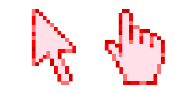 Shining Red Pixelcustom cursor pack