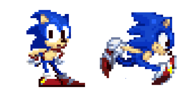 Sonic the Hedgehog Pixelcustom cursor pack