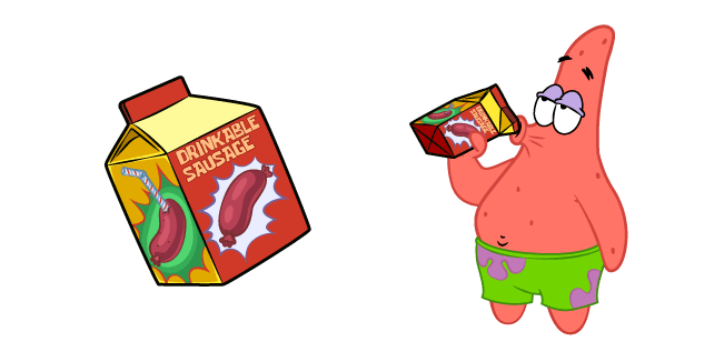 SpongeBob Patrick and Drinkable Sausagecustom cursor pack