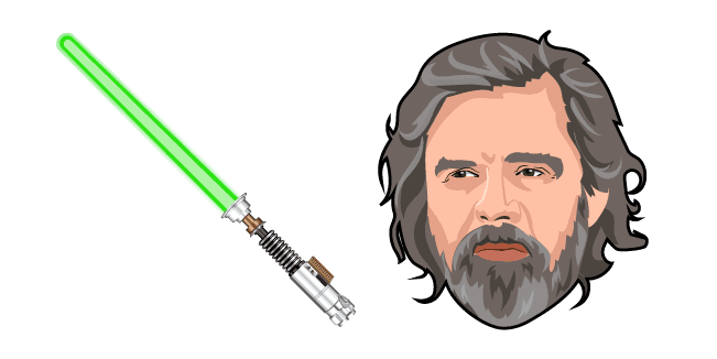 Star Wars Old Luke Skywalker and Green Lightsabercustom cursor pack