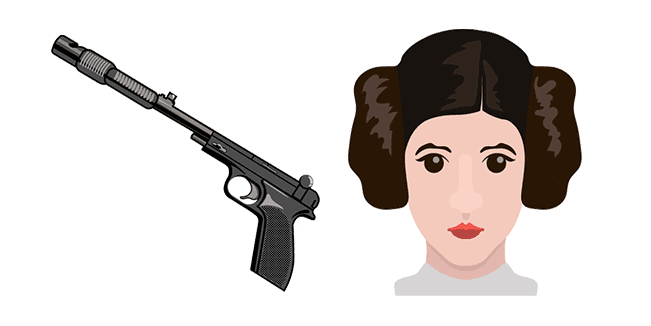 Star Wars Princess Leia and Blastercustom cursor pack