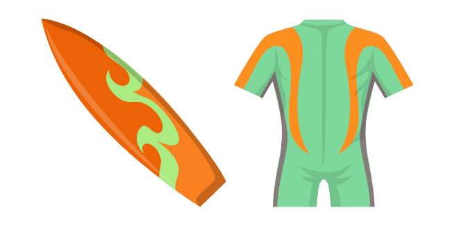 Surfing Wetsuit and Surfboardcustom cursor pack