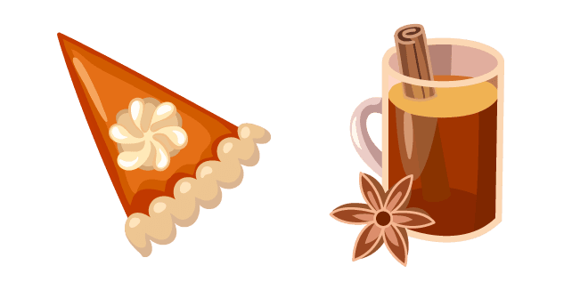 Thanksgiving Day Pumpkin Pie and Teacustom cursor pack