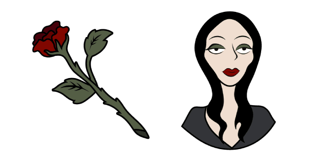 The Addams Family Morticia and Rosecustom cursor pack