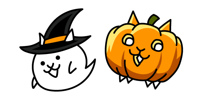 The Battle Cats Cat O'Lantern and Pumpcatcustom cursor pack